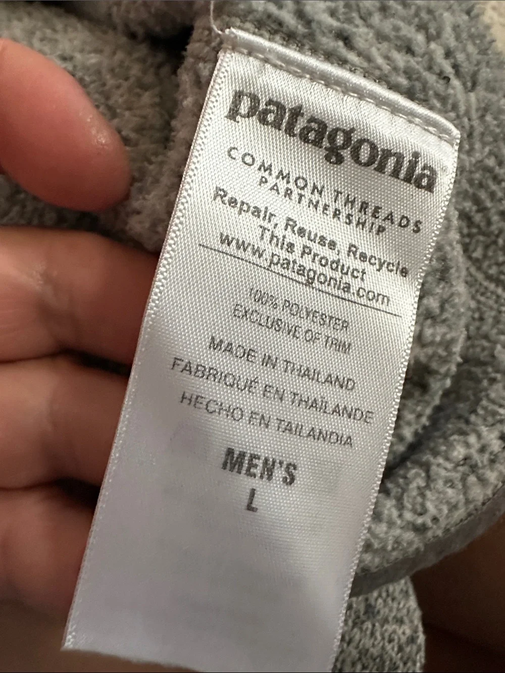 Patagonia Heather Gray Quarter-Zip Fleece Pullover